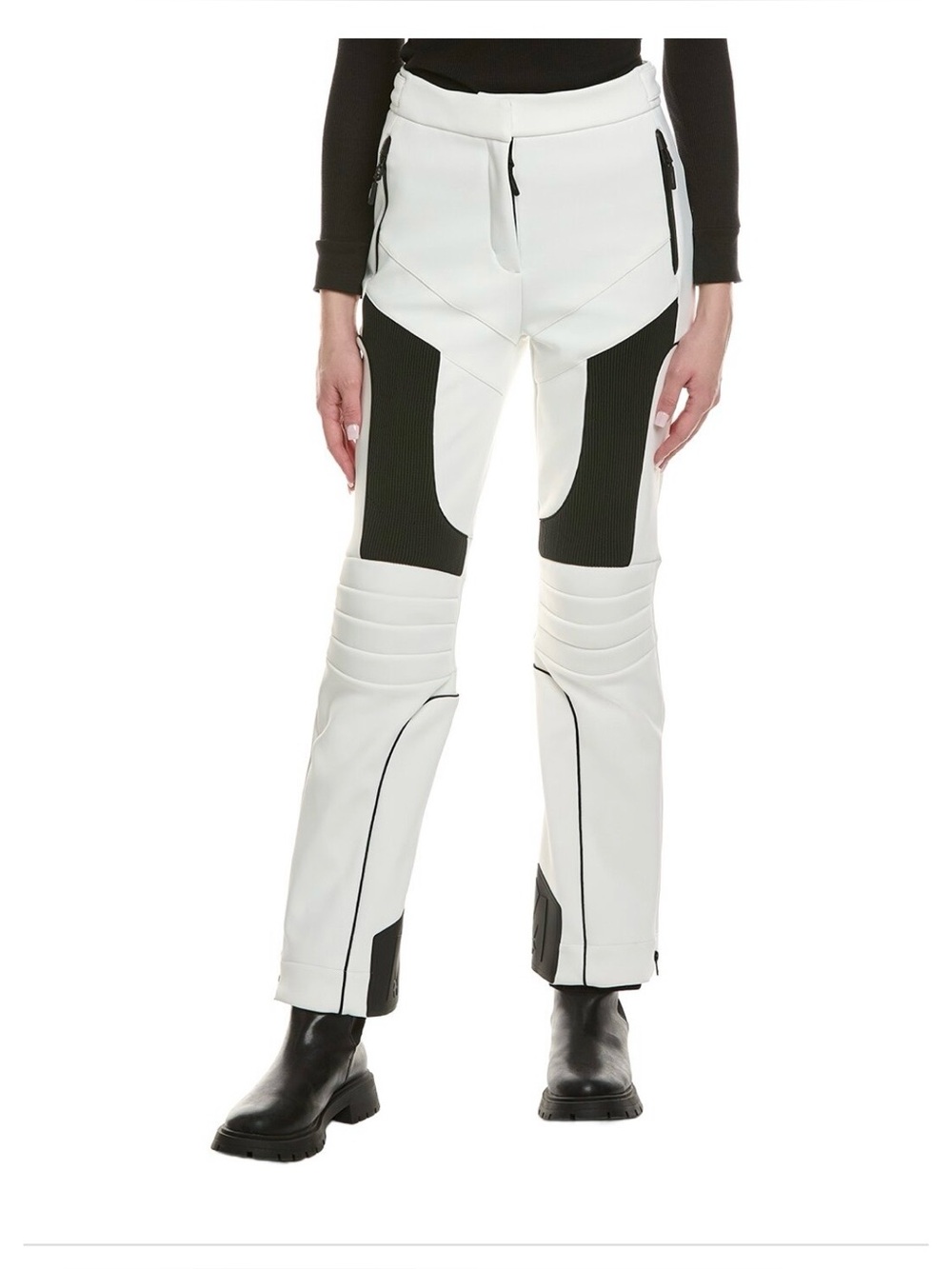 Mackage Ski pants White and Black Paneled   ski pants. Fleece lined.